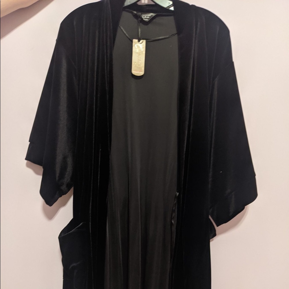 NWT Primark Black Velvet Robe #NWT